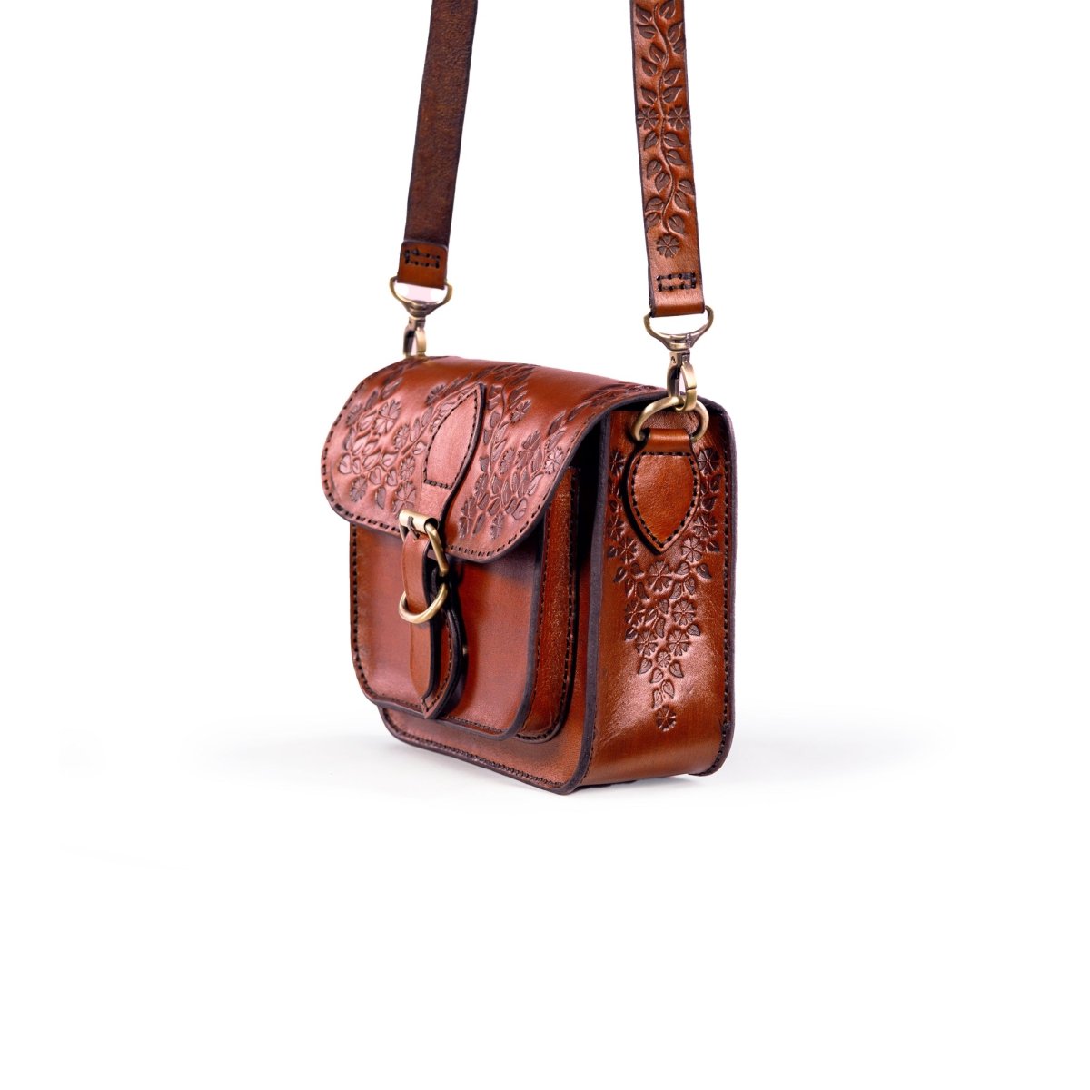 FLORENTIA BAG in Brown - Riham Khairallah