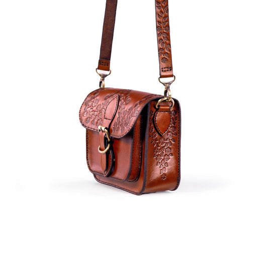 FLORENTIA BAG in Brown - Riham Khairallah