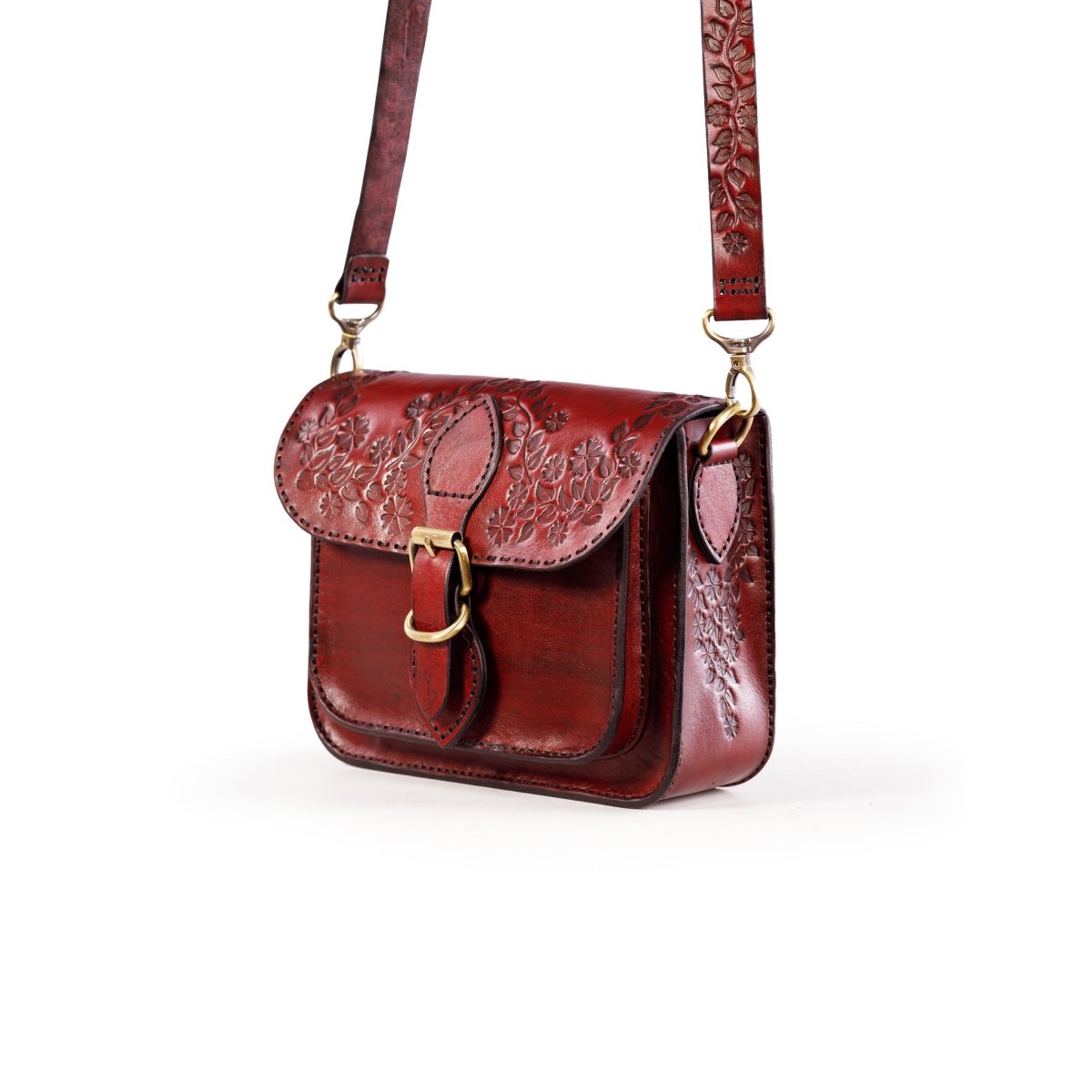 FLORENTIA BAG in Burgundy - Riham Khairallah