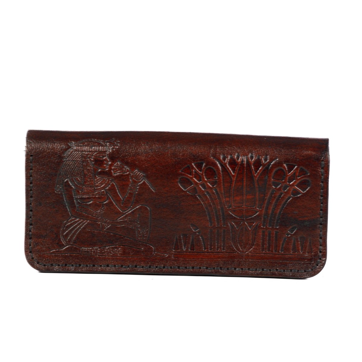 LOTUSIA WALLET in Brown - Riham Khairallah