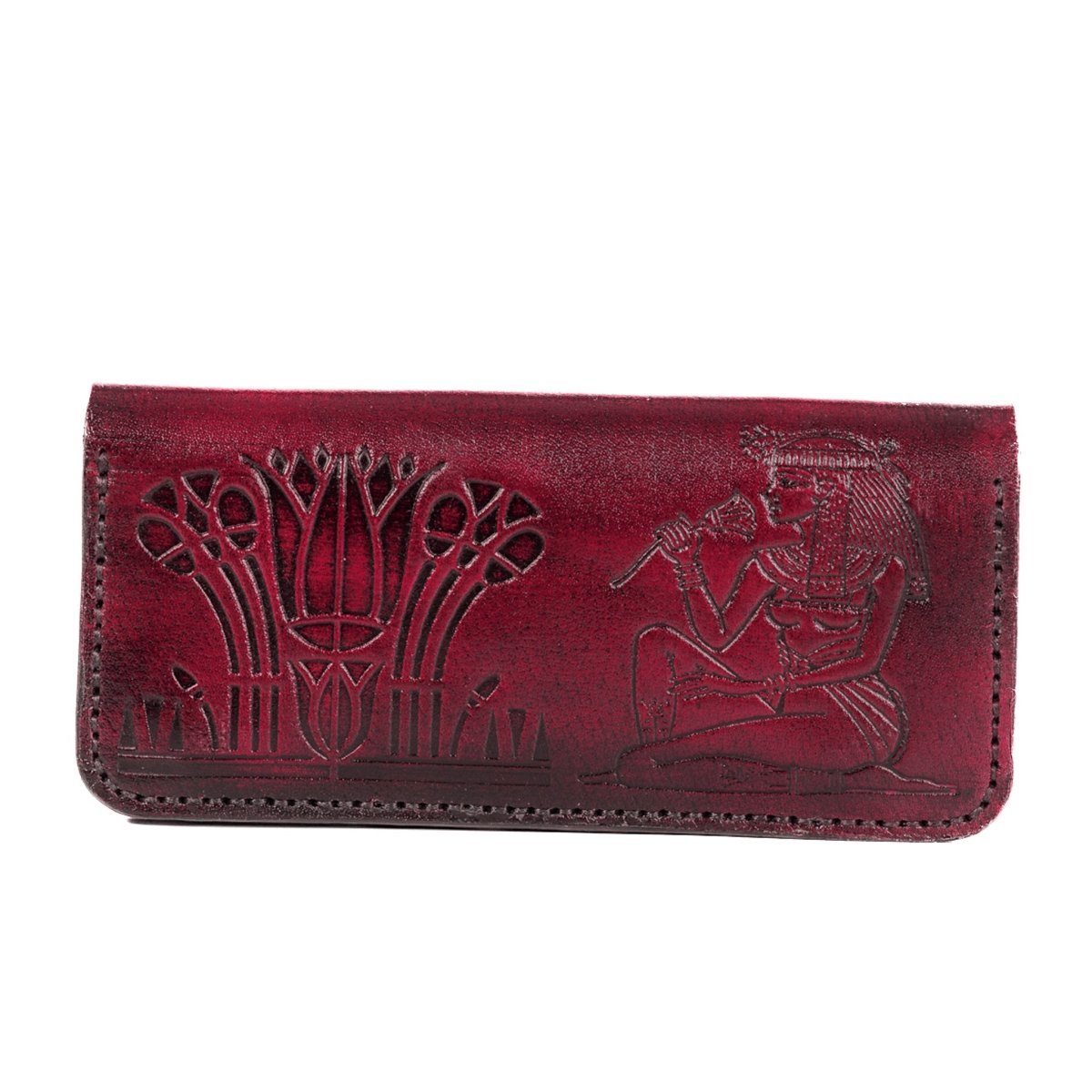 LOTUSIA WALLET in Burgundy - Riham Khairallah