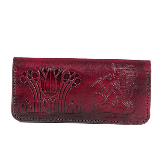 LOTUSIA WALLET in Burgundy - Riham Khairallah