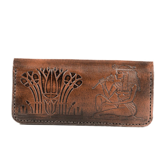 LOTUSIA WALLET in Camel - Riham Khairallah