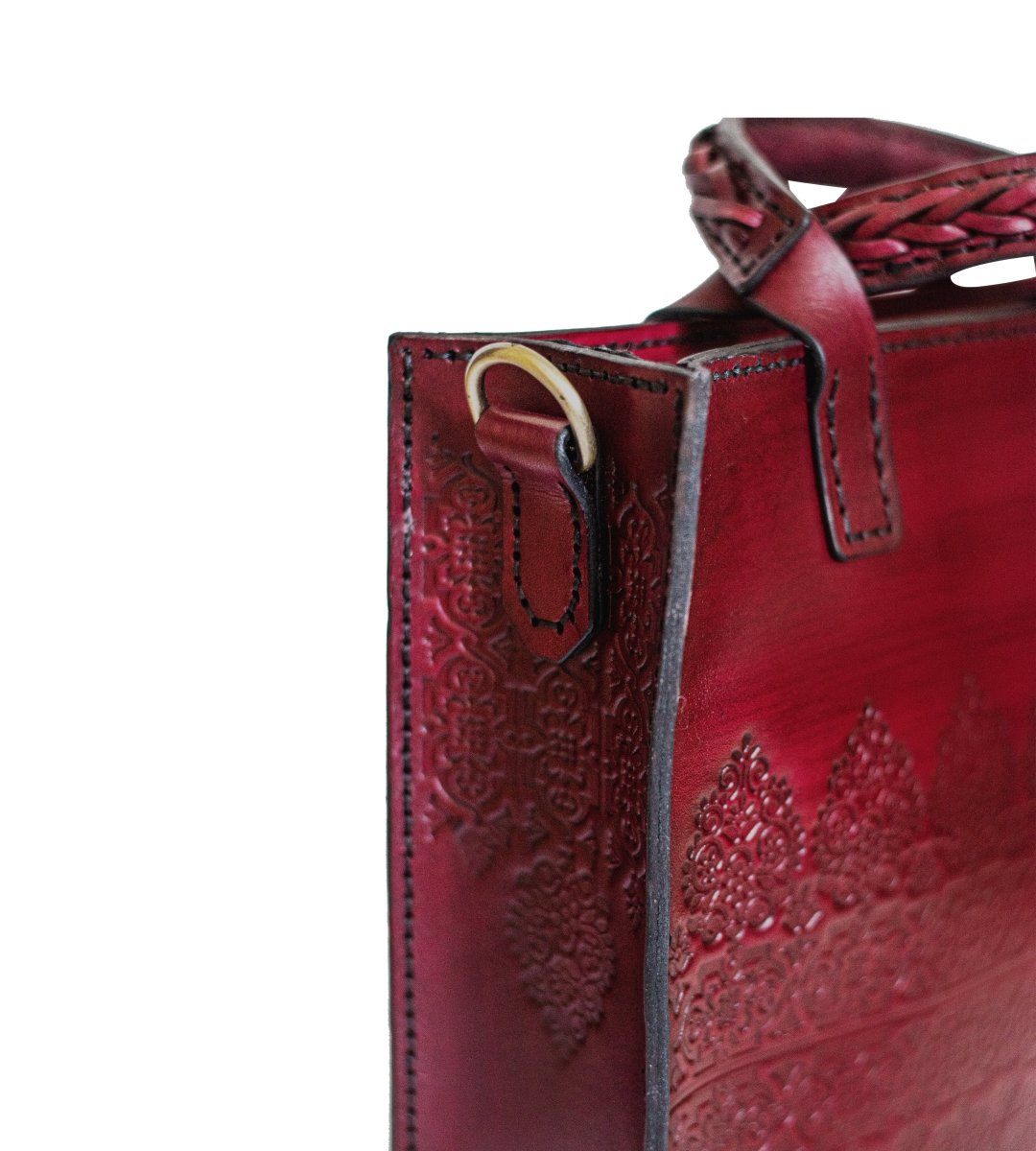 THE NIVARA BAG in Burgundy - Riham Khairallah