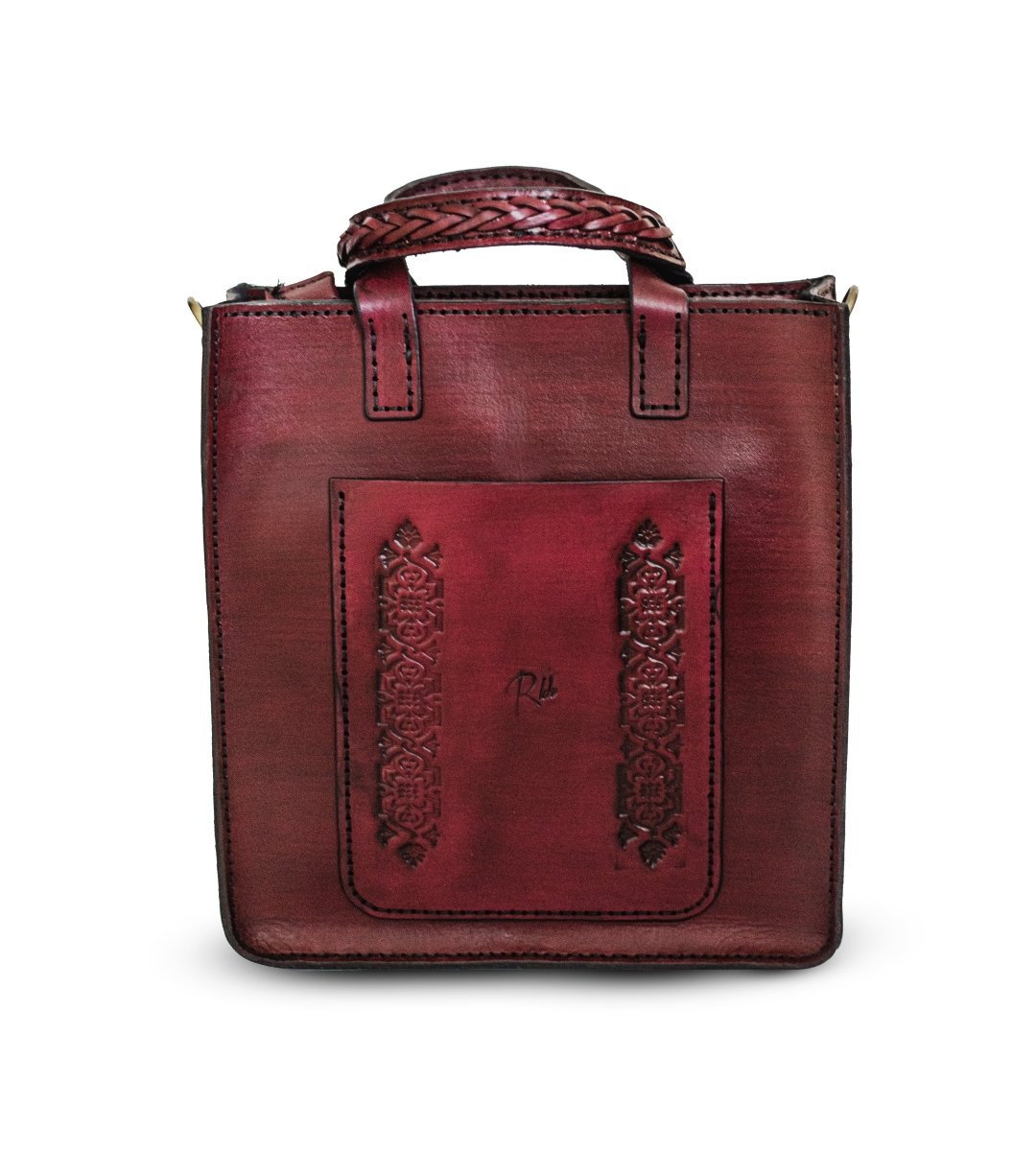 THE NIVARA BAG in Burgundy - Riham Khairallah