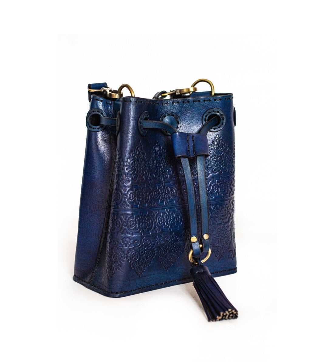 The ZENITH Bag in Blue - Riham Khairallah