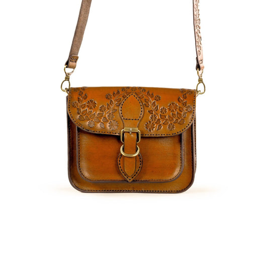 FLORENTIA BAG in Camel - Riham Khairallah