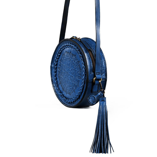 THE LUNARA BAG in Blue - Riham Khairallah