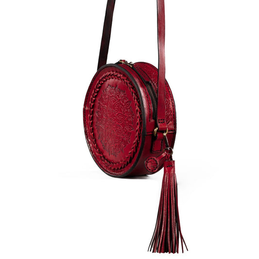 THE LUNARA BAG in Burgundy - Riham Khairallah