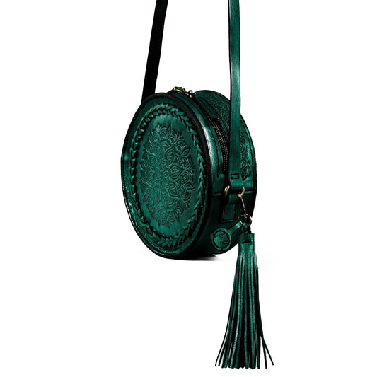 THE LUNARA BAG in Forest Green - Riham Khairallah