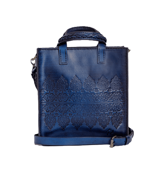 THE NIVARA BAG in Dark Blue - Riham Khairallah